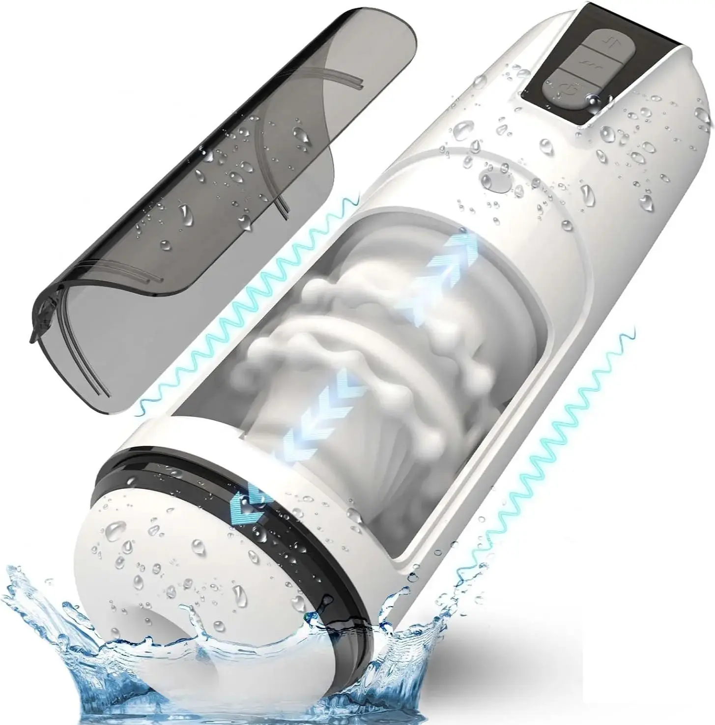 Automatic Telescopic Male Masturbation Cup Silicone Vagina Vibrators Sex Toys Sucking Deep Throat Masturbator 18