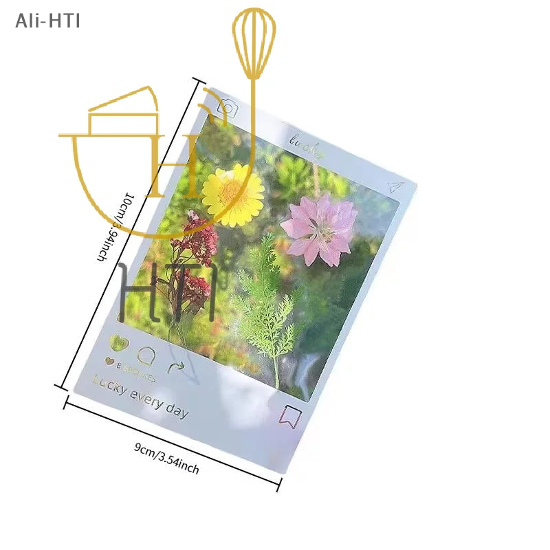 20PCS For Pressed Leaves Flowers Pressed Flowers Herbarium Journal ScrapbookingDIY Transparent Specimen Bookmarks Plastic Frame