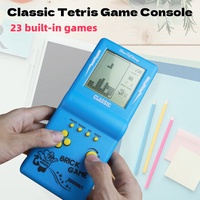 Large Screen Handheld Game Console Built-in 23 Games for Tetris Classic Retro Game Players Machine Puzzle Toys Children Boys