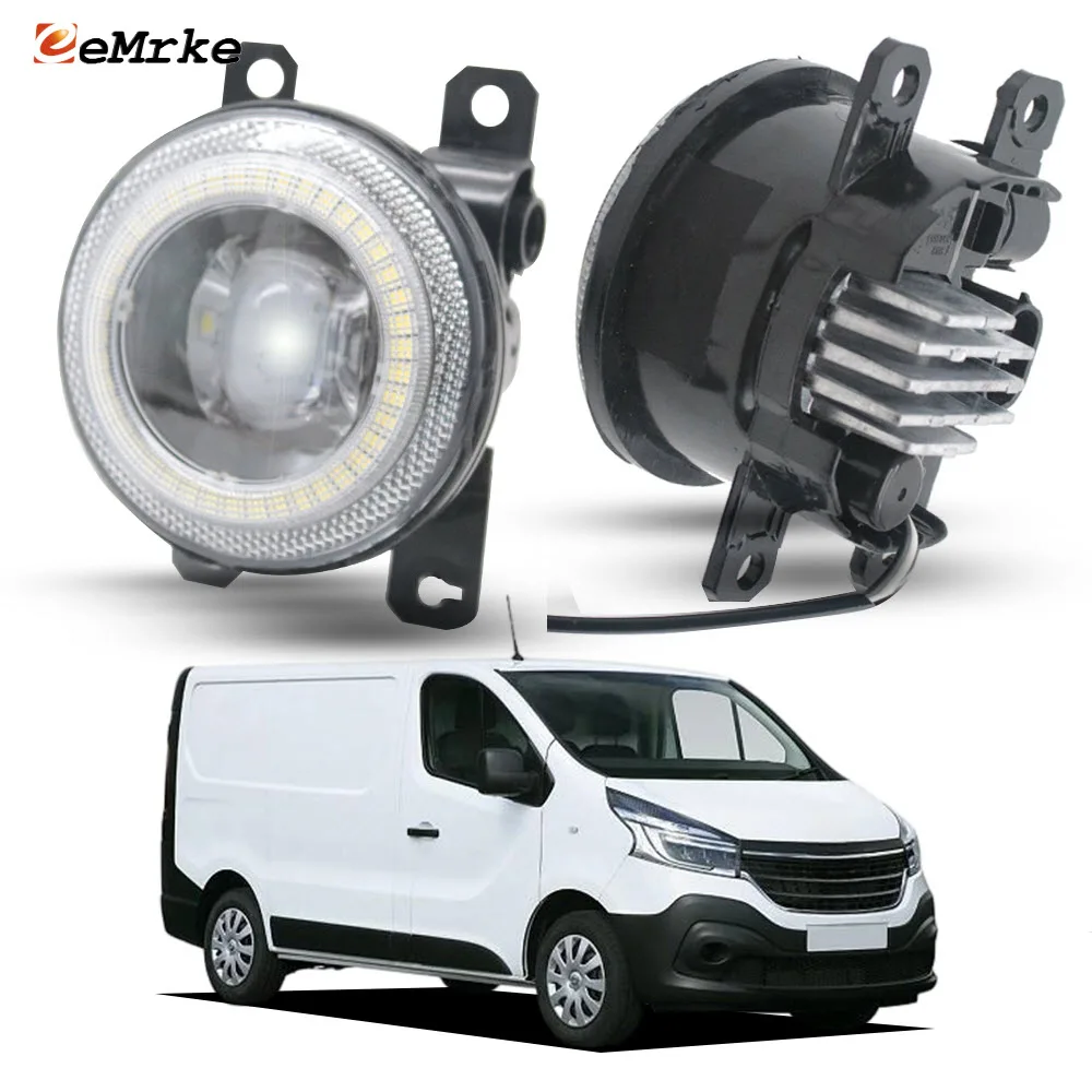 

Для Nissan NV300 Renault Trafic III X82 2015 2016 2017 2018 2019 Mitsubishi Express светодиодные противотуманные фары + аксессуары Angel Eye DRL