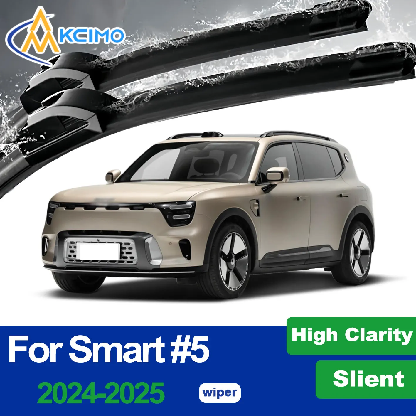 

For Smart #5 2024-2025 Front Windshield Wiper Blades 2pcs Slient Rain Windscreen Window Accessories
