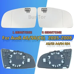 For Audi A6/S6 C6 2005 2006 2007 2008 Left&Right Side Heated Rearview Mirror Glass/A3/S3 A4/S4 RS4 Car Wing Mirror/Parts Replace