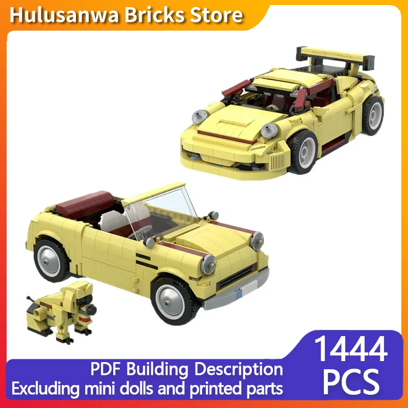 City Car Model MOC Building Bricks Speed Champion Classic Sports Car Modular Technology Gifts Holiday Assemble Children Toy Suit