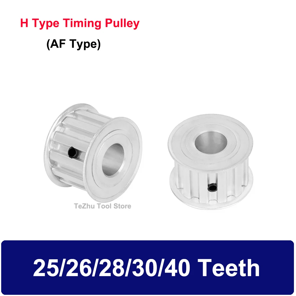 

1PCS H Type Timing Pulley 25/26/28/30/40 Teeth 21mm 27mm Width Synchronous Belt Pulleys Wheel Bore 14mm-30mm Transmission Part