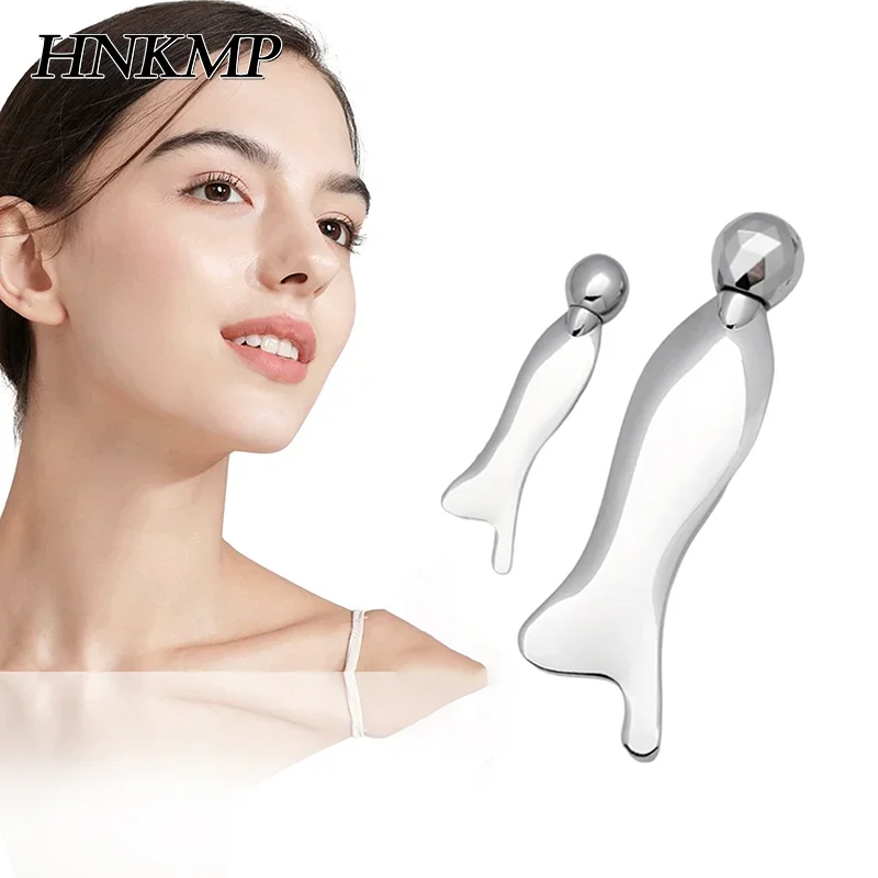 

Roller Face Massager Fish-shape Aluminum Alloy Face Lift Tools Firming Beauty Massage Body Anti-Aging Puffy Eyes Beauty Machine