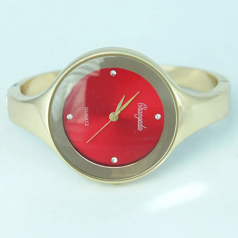 혼합 Color10pcs 레이디 여성 팔찌 시계 시계 스테인레스 스틸 라운드 석영 손목 시계 커프 시계 숙녀 시계 럭셔리