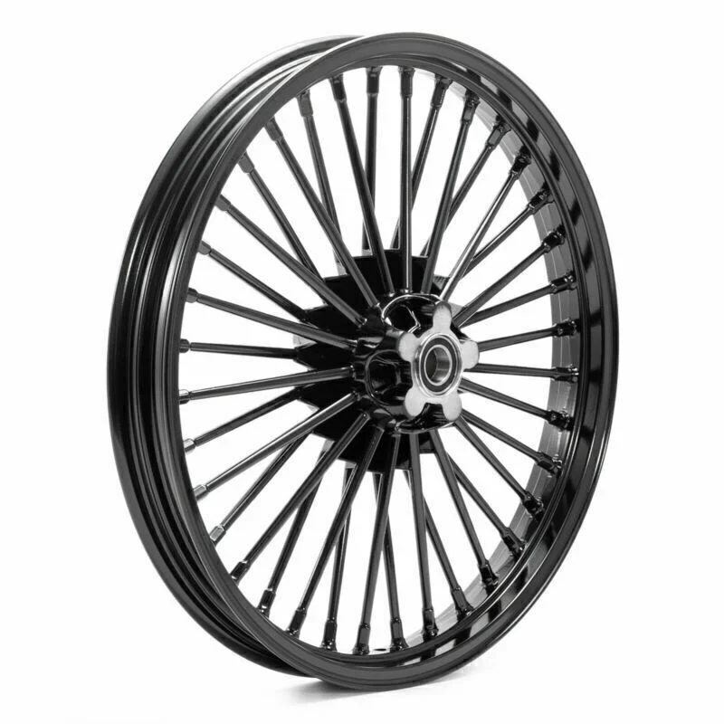 

21x2.15 Fat Spoke Front Wheel Rim with Hub for Harley Dyna Street Bob Wide Glide FXDL Motorcycle Replacement