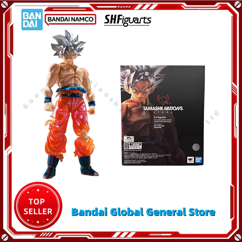 En Stock 100% Original BANDAI S.H.Figuarts SON GOKU Ultra ULTRA instantánea figuras de acción de juguete PVC modelo transcendiente límite de rotura