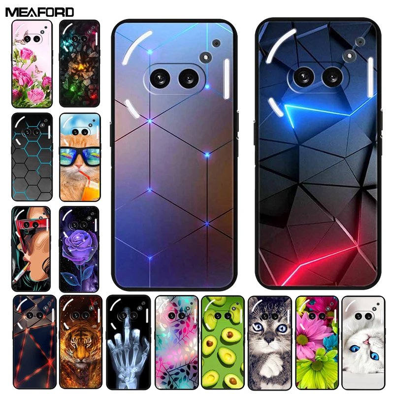 For Nothing Phone 2A Plus Case Fashion Cool Shockproof Black TPU Soft Cover for Nothing Phone 2A Coque Protector Shells Cartoon