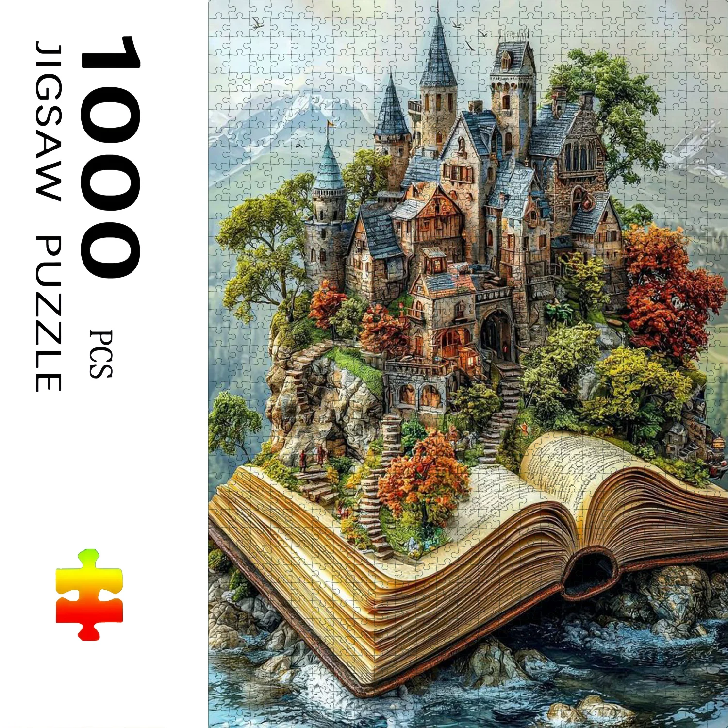 

Пазлы из 1000 деталей для взрослых: Замок в книге, развивающие игры, красочные пазлы, подарки, декор для дома