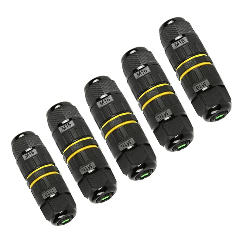 ABDJ-Outdoor مقاوم للماء IP68 صندوق وصلات 5 قطعة موصل كابل كهربائي 2/3 طريقة M16 نطاق السلك (3.5-10 مللي متر) 3 طرق