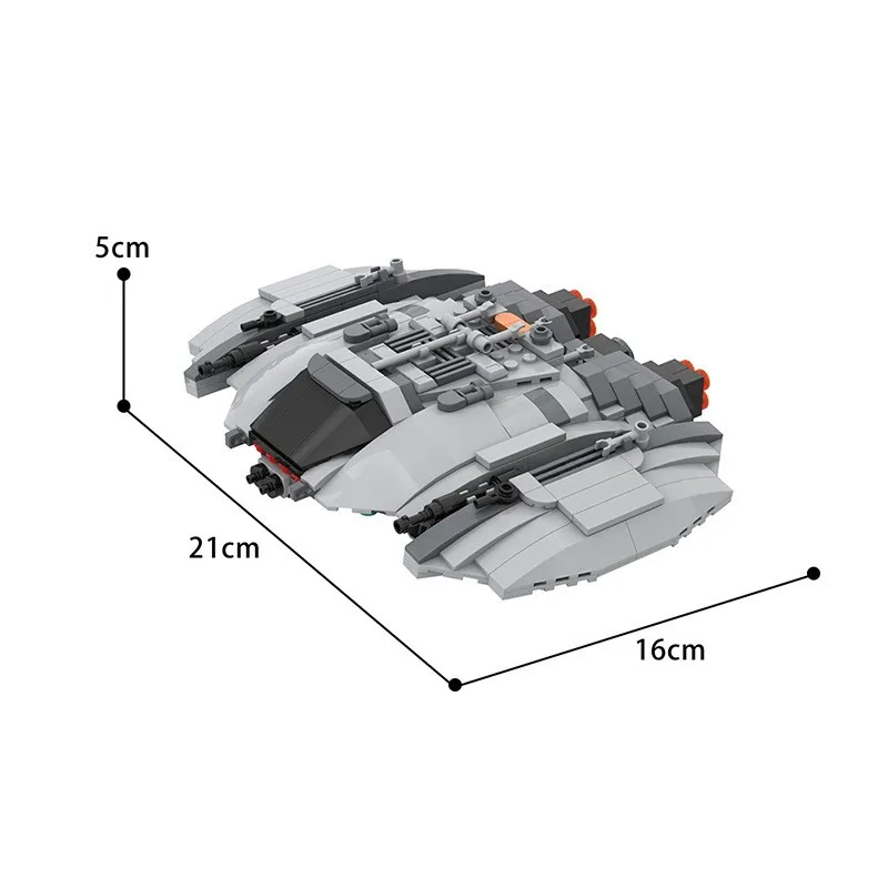 Cylon Raider MOC Building Blocks, BSG Inspired Attack Ship with Red Eye, Space War Model for Sci-Fi Collectors view 5