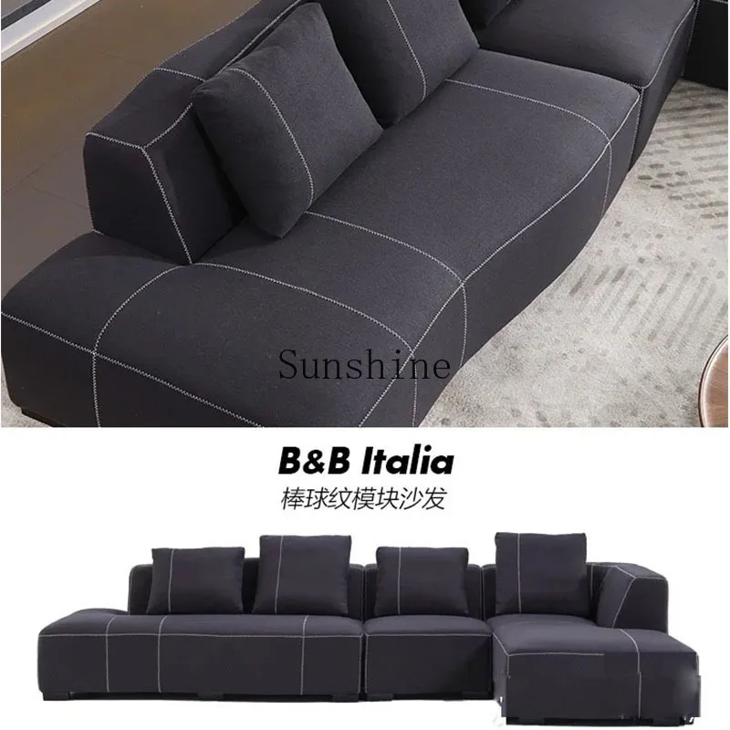 Italian minimalist special-shaped fabric sofa modern villa corner concubine seat combination