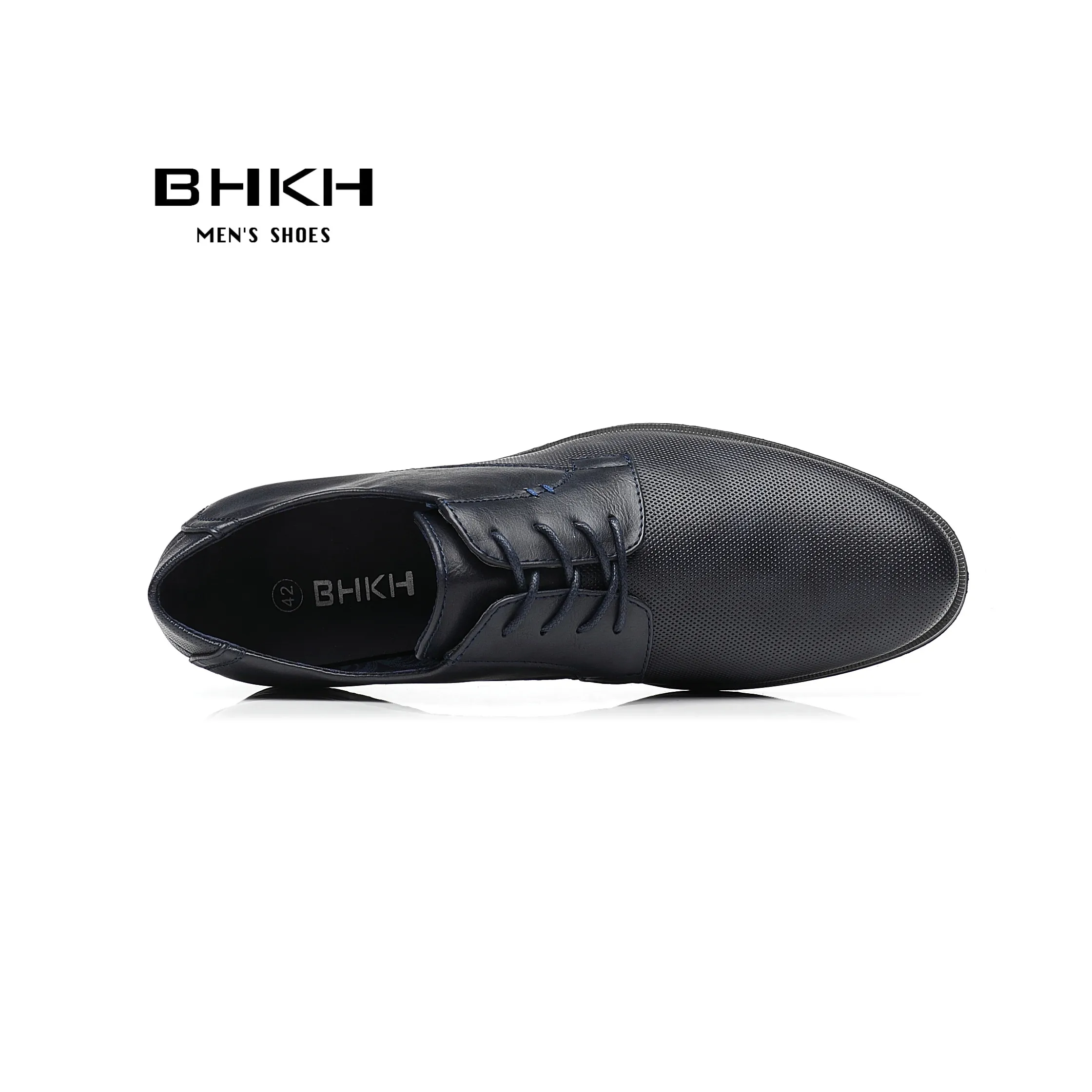 BHKH 2024 Leather Men Casual Shoes Business Work Office Lace-up Dress Shoes Lightweight Men Shoes