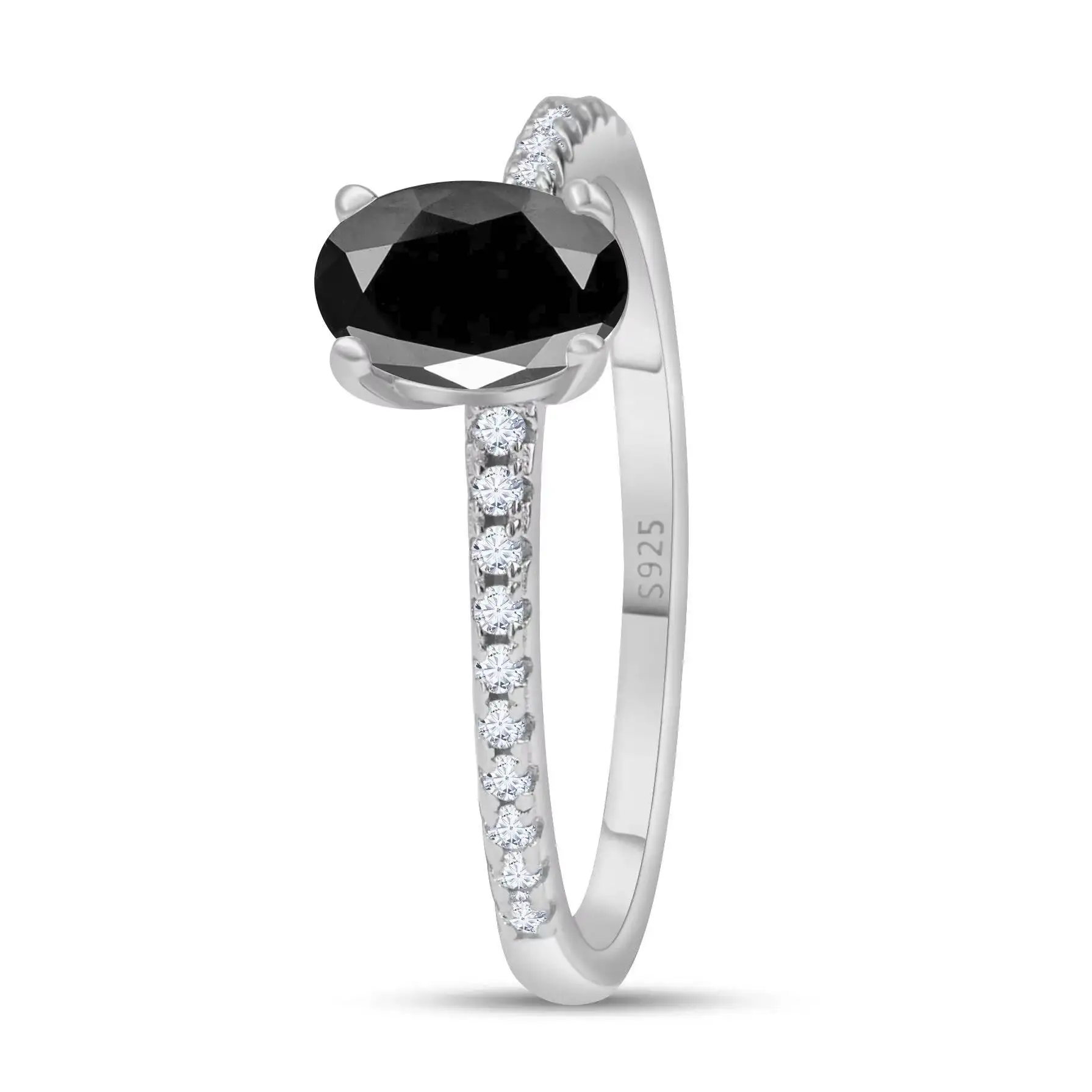 1,0 Karat Königsblau Farbe Moissan ite Ring Sterling Silber massiv Gelbgold Farbe Hochzeit Verlobung ringe für Frauen – Detail 10