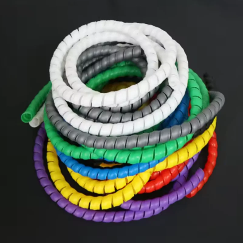 2/5/10Meters 10mm Line Organizer Pipe Protection Flexible Spiral Wrap Winding Cable Wire Protector Sleeve Cover Tube Pet Bite