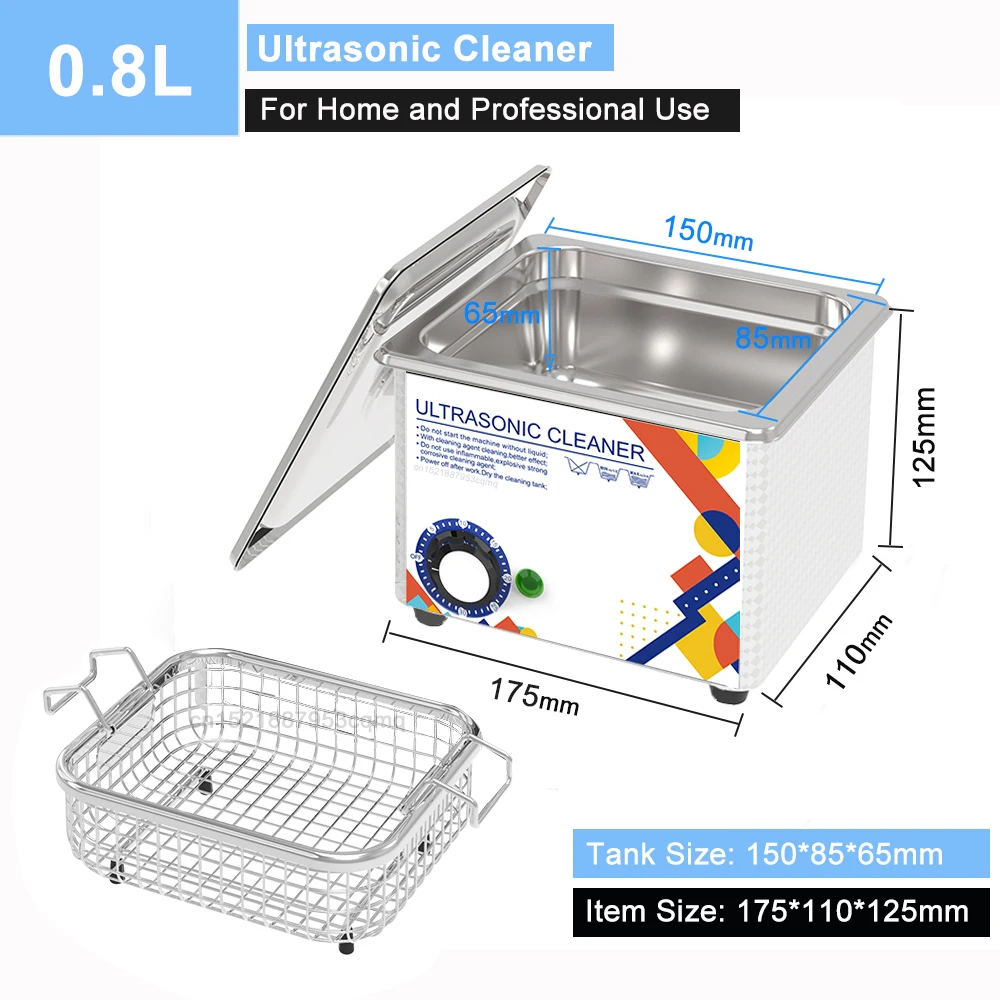 Ultrasonic Cleaner High Frequency Vibration Ultrasound Cleaning Machine for Glasses Jewelry Watches Ultrasound Washing Bath