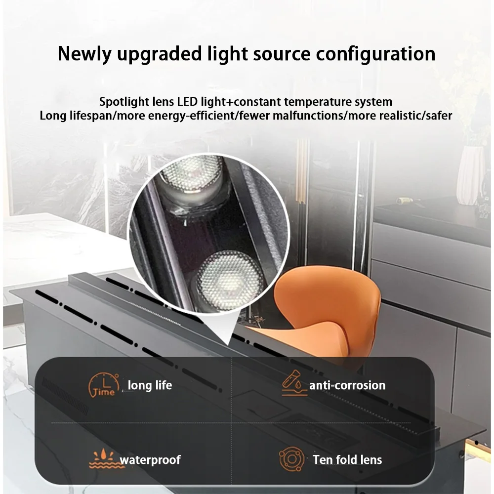 3D Atomizing Fireplace European Style Decorative Embedded Home Electronic Fireplace Simulation Flame Artificial Fireplace