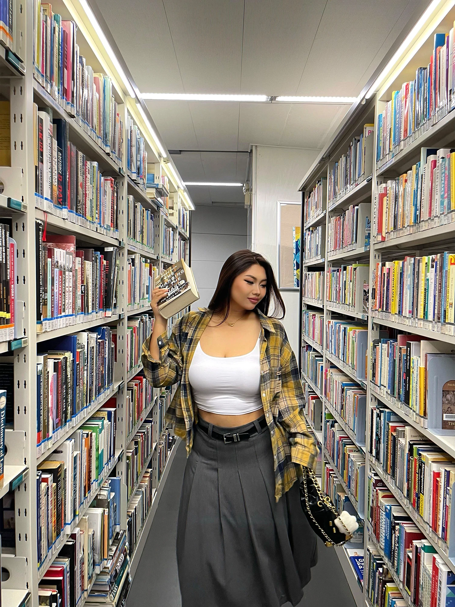 

Nanguo Casual Yellow Plaid Long Sve irt Women Summer plus Size Loose Versatile Mid-Length Sun Protection Outerwear