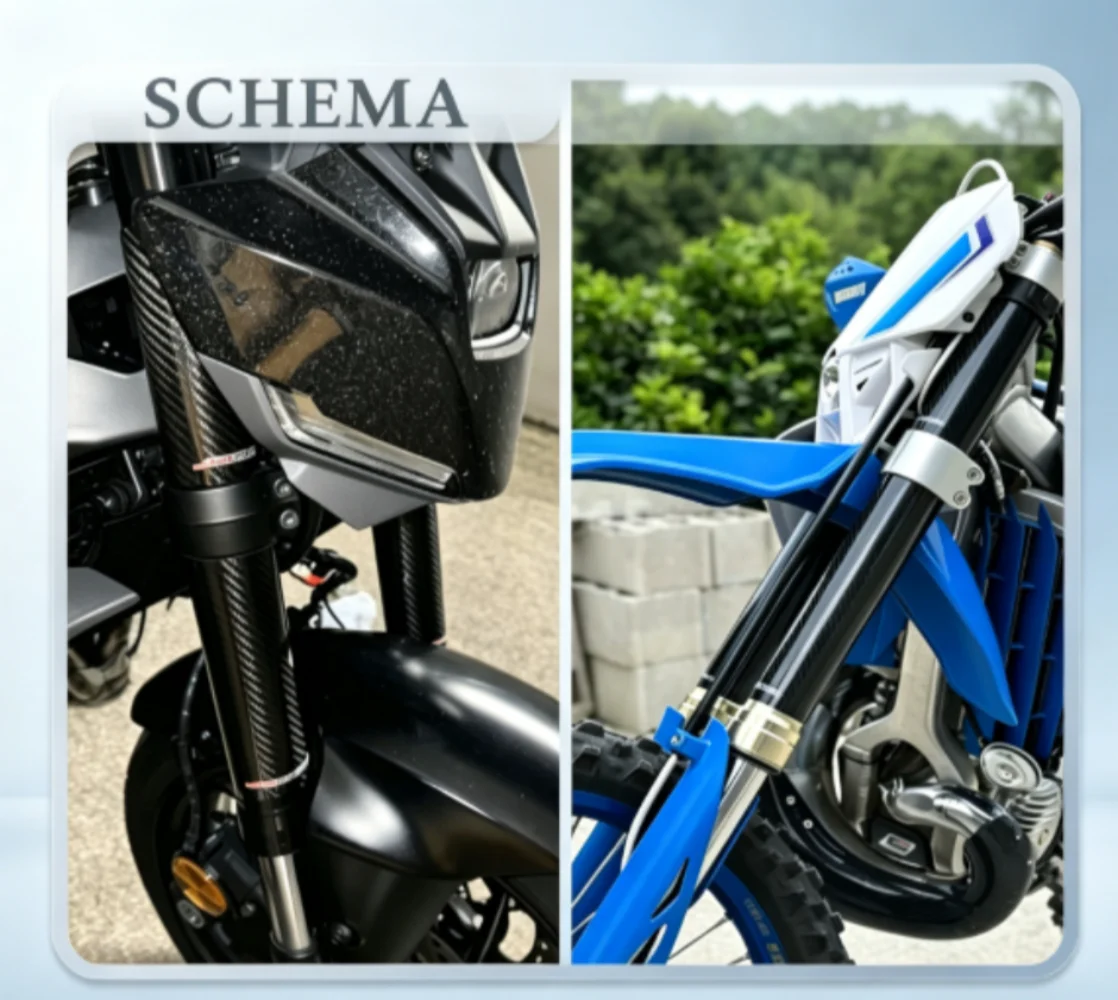 Universal 3K Dry Carbon Fiber Front Fork Protector Fit Ducati Yamaha Kawasaki Motorcycle Accessories