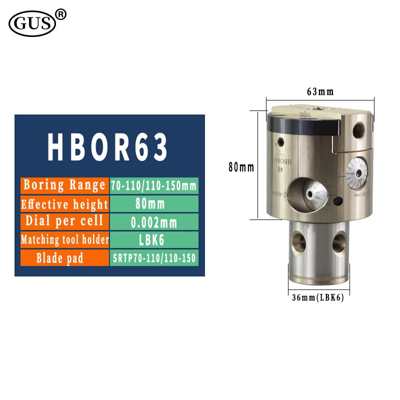 High precision fine tuning boring cutter tool Holder HBOR25 HBOR32 HBOR40 HBOR50 HBOR63 boring head CNC Milling Machine Lathe