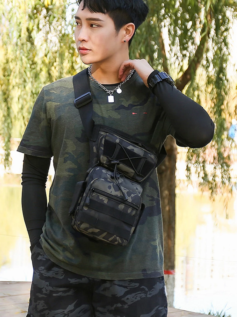 Men Hip Drop Leg Bags Waist Pack Motorcycle Rider Travel Military Male Nylon Messenger Cross body Bum Fanny Pack Thigh Belt Bag