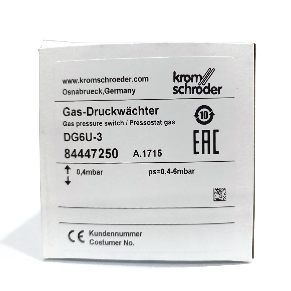 Imagem -05 - Interruptor de Pressão Krom Schroder Dg6u3dg10u-3dg50u-3dg150u-3dg6u-6t para Queimador a Gás Novo 046mbar