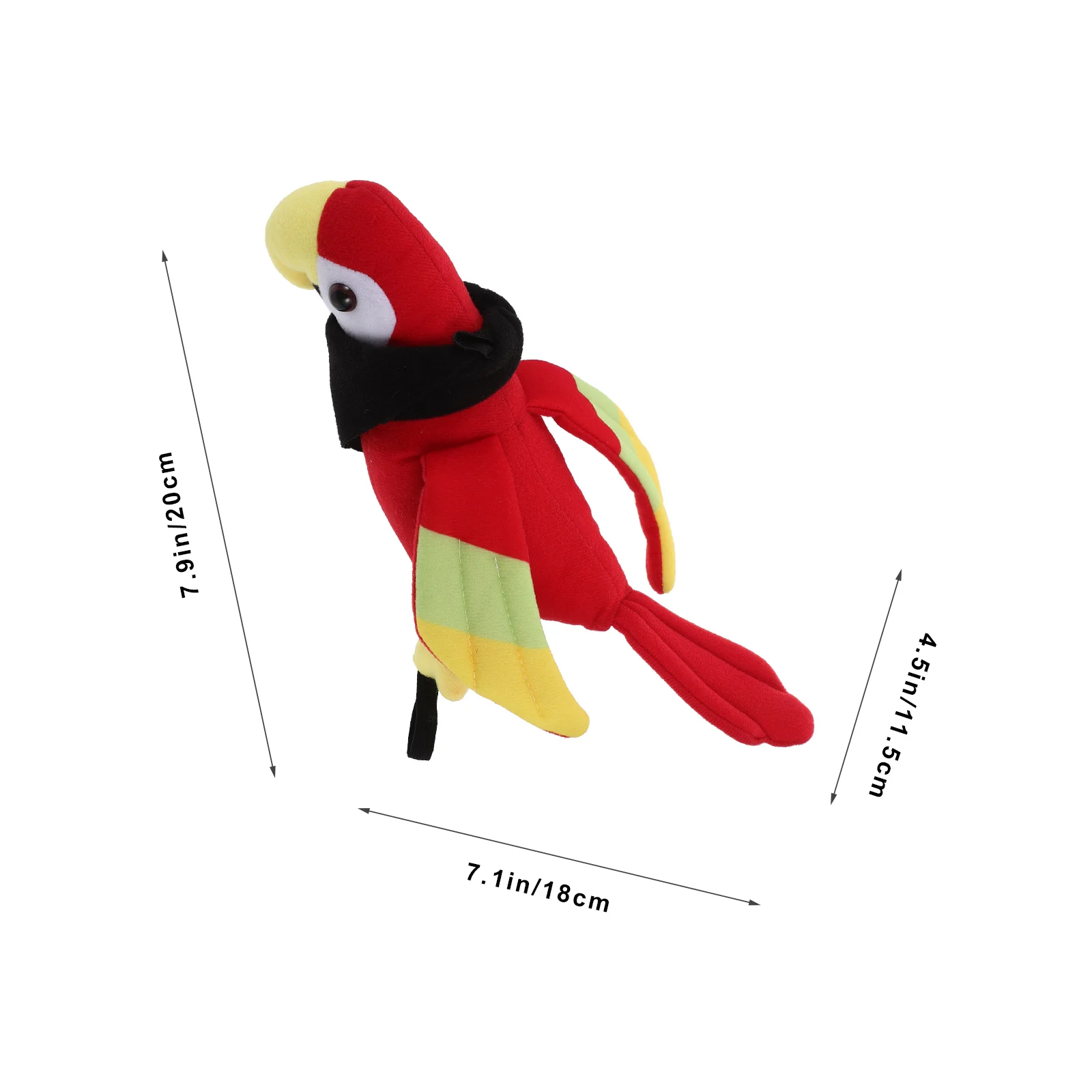 Stuffed Pirate Parrot Cartoon Plush Parrot Toy For Shoulder Halloween Pirate Costume For Party Supply Cosplay Parrot Stuffed Toy