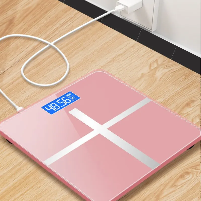 USB Smart Electronic Weight Scale Smart Health Scale Solid Color Household Precision Weight Measurement Figures