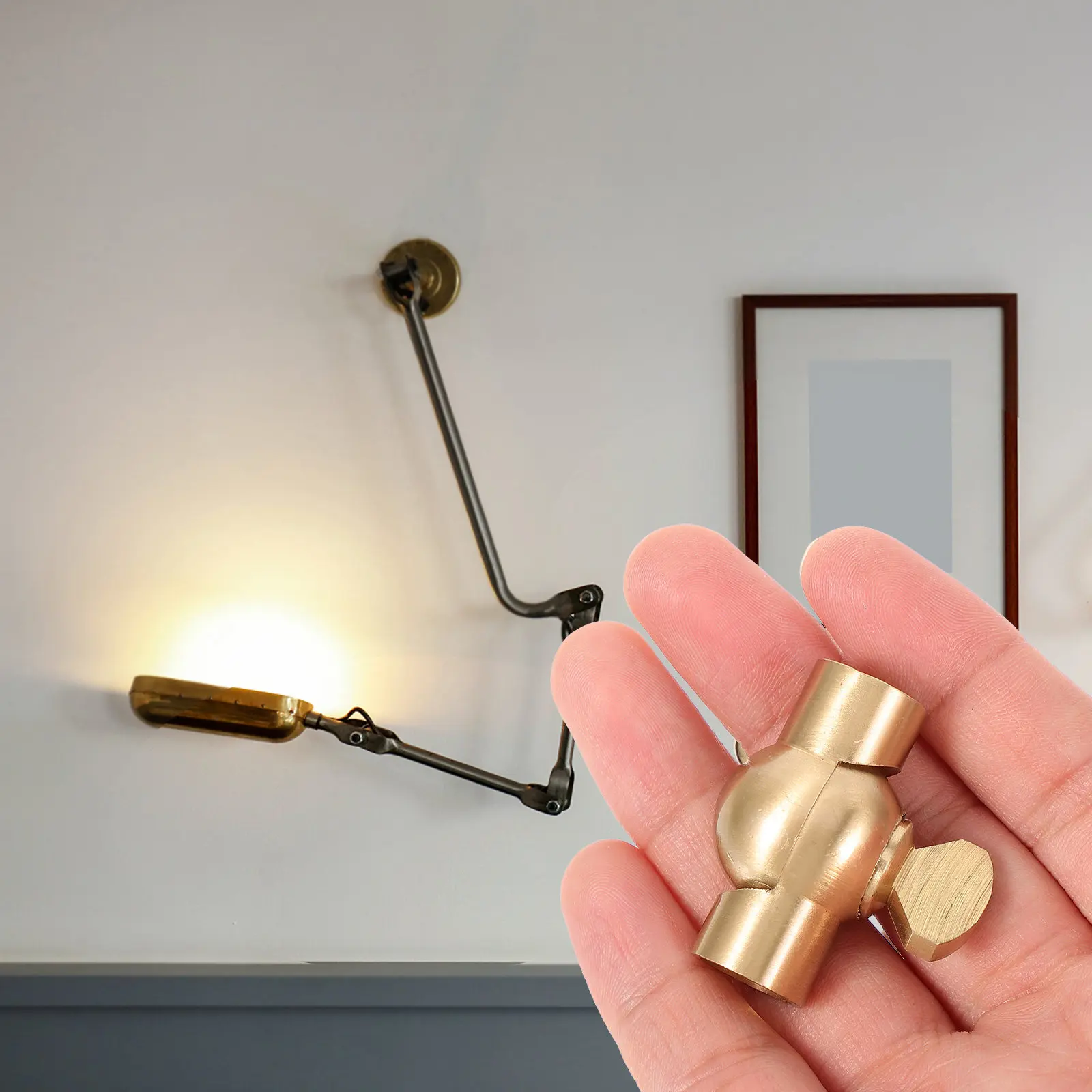 

Universal Handle Design Wall Lamp Adapter Copper 180 Degree Swivel Ceiling Light Socket Extender Pendant Suspension Converter
