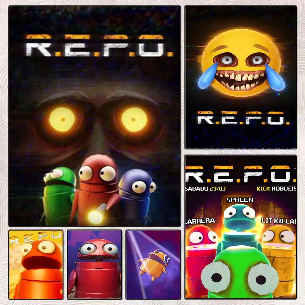 Video Game R-REPO indie horror Painting Calligraphy Modern Aesthetic Wall Art Print Trendy Bedroom Home Decor Gift