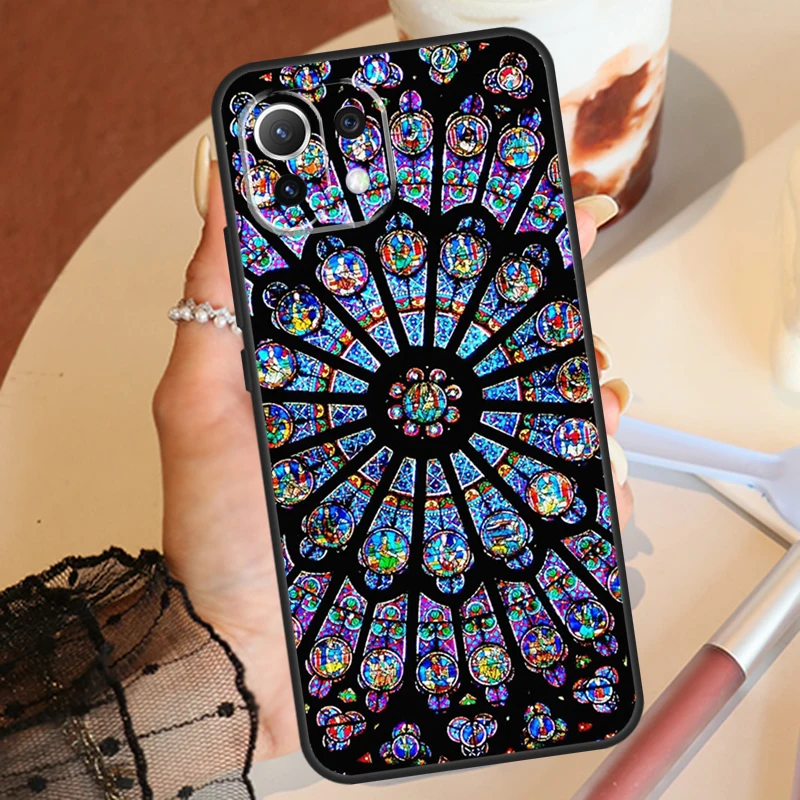 Stained Glass Painting Case For POCO F3 F5 M5 M5s X5 X3 Pro F4 X4 GT Xiaomi 13 Ultra 13T 12T 11T Pro 12 Lite Cover