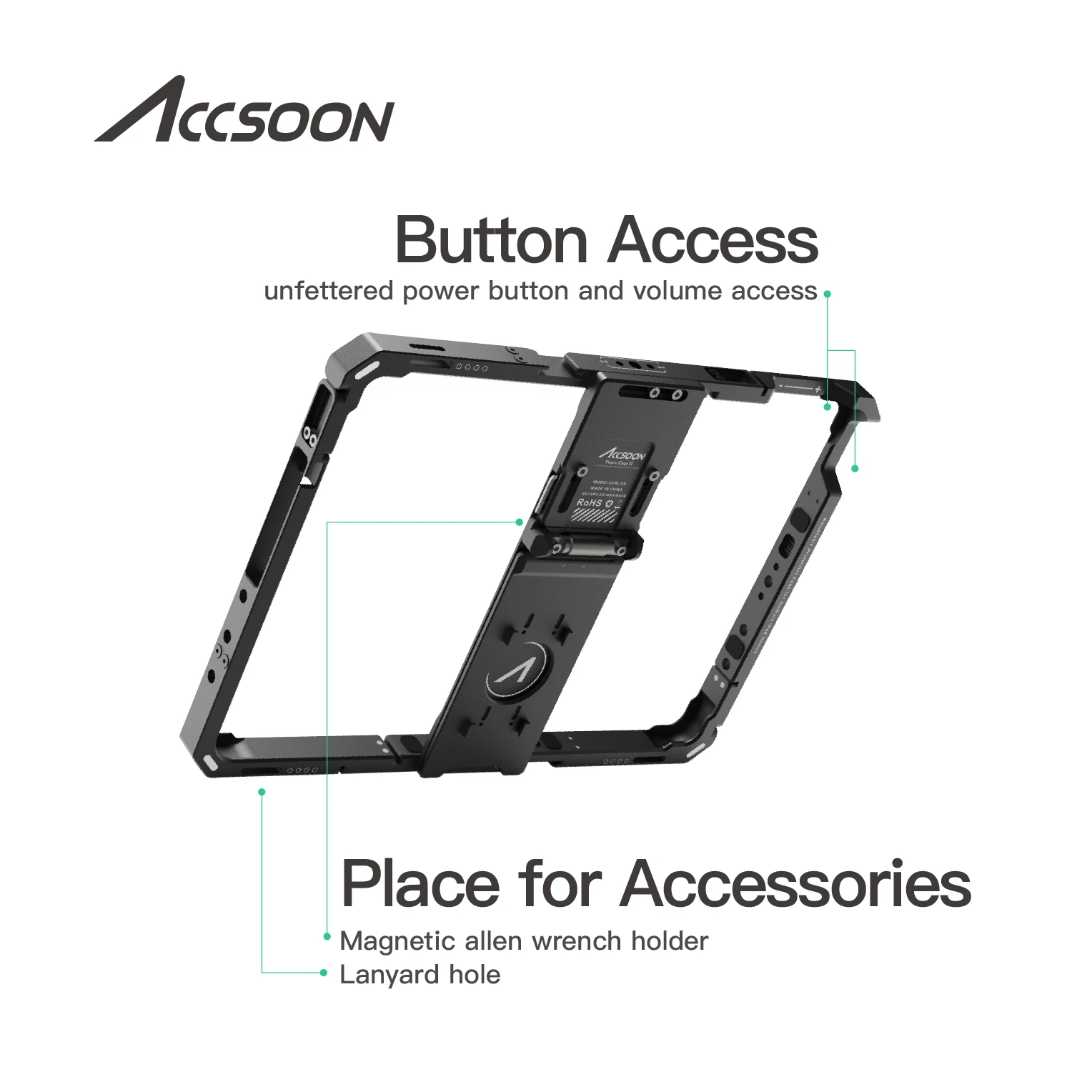 Accsoon iPad PowerCage Ⅱ iPad Rabbit Cage NP-F Battery Plate Adapter Charging Module Can Be Matched  Seemo