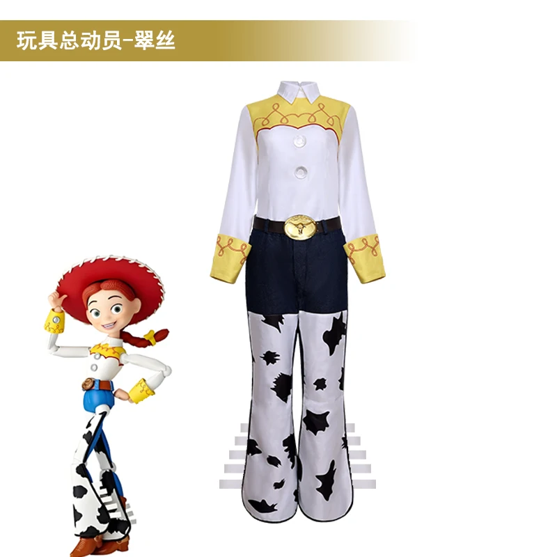 Anime Toy Woody Cowboy Clothes BoPeep Tracey Cosplay Costume Top Pants With Hat Woman Man Party Carnival Halloween Costume