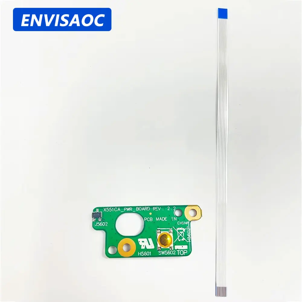 Placa de Botão de Energia OEM para Asus X551 X551M X551MA X551MAV X551C X551CA F551 F551M F551MA com Cabo - Acessórios para Reparo de Laptops