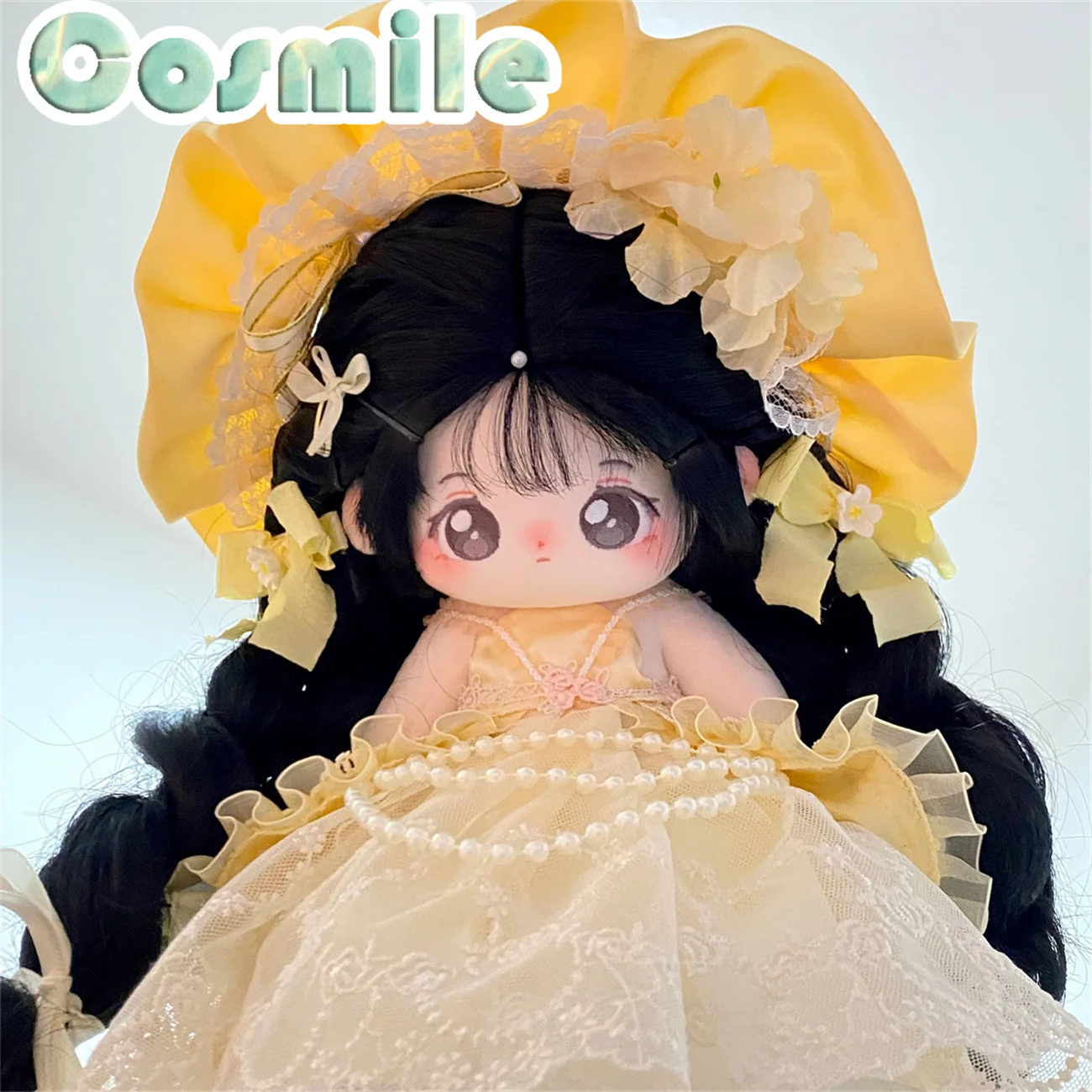 Fairy Maihime Hime Lolita Tea Party Yellow Dress Skirt Costume for 20cm Plush Doll Doll's Clothes Dolls Accessories TPP