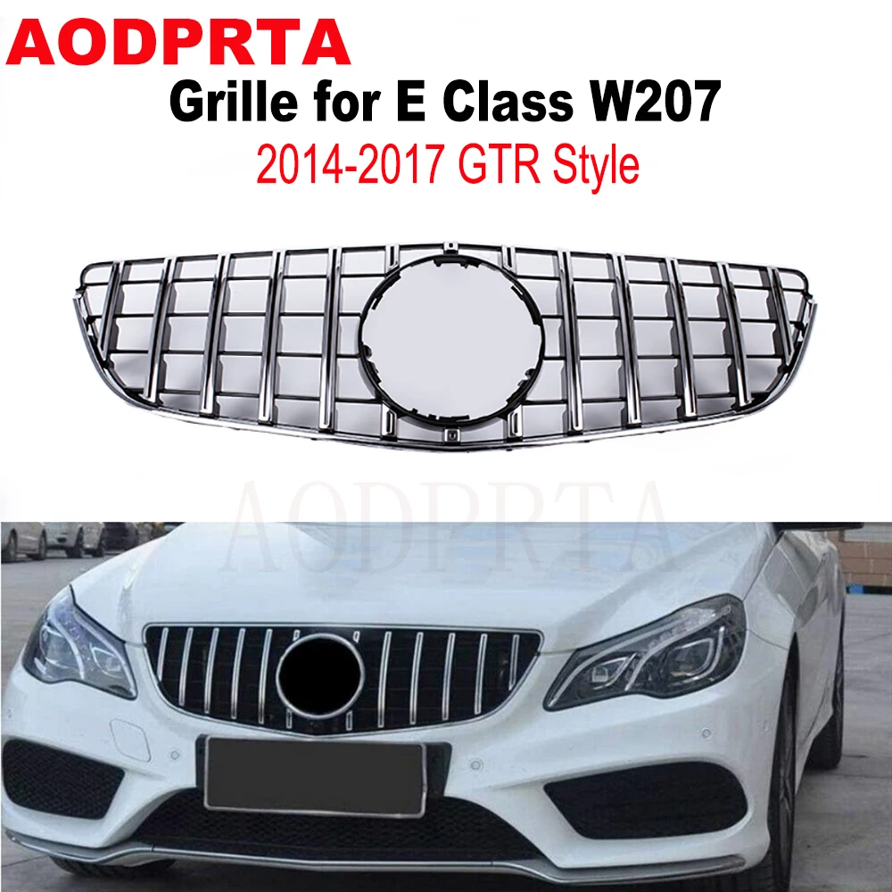 

2014 2015 2016 GTR GT Panamericana Style Front Bumper Mesh Hood Grid Grille for Mercedes E Class W207 Coupe Facelift E300 E350