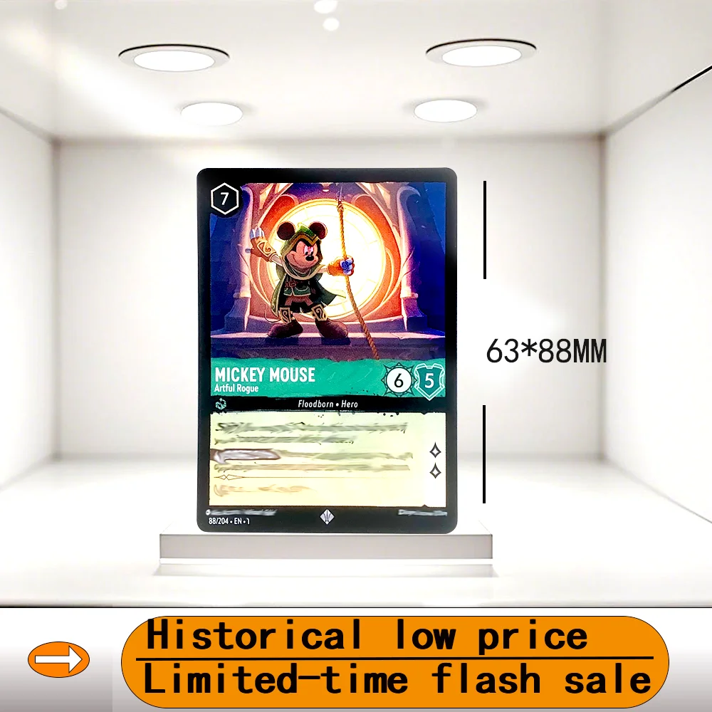 Englishversion Lorcana Proxy Enchant Chapte 1 GENIE,BEAST,KUZCO,MICKEY MOUSE,MALEFICENT,CAPTAIN HOOK,TCG การ์ดเกม