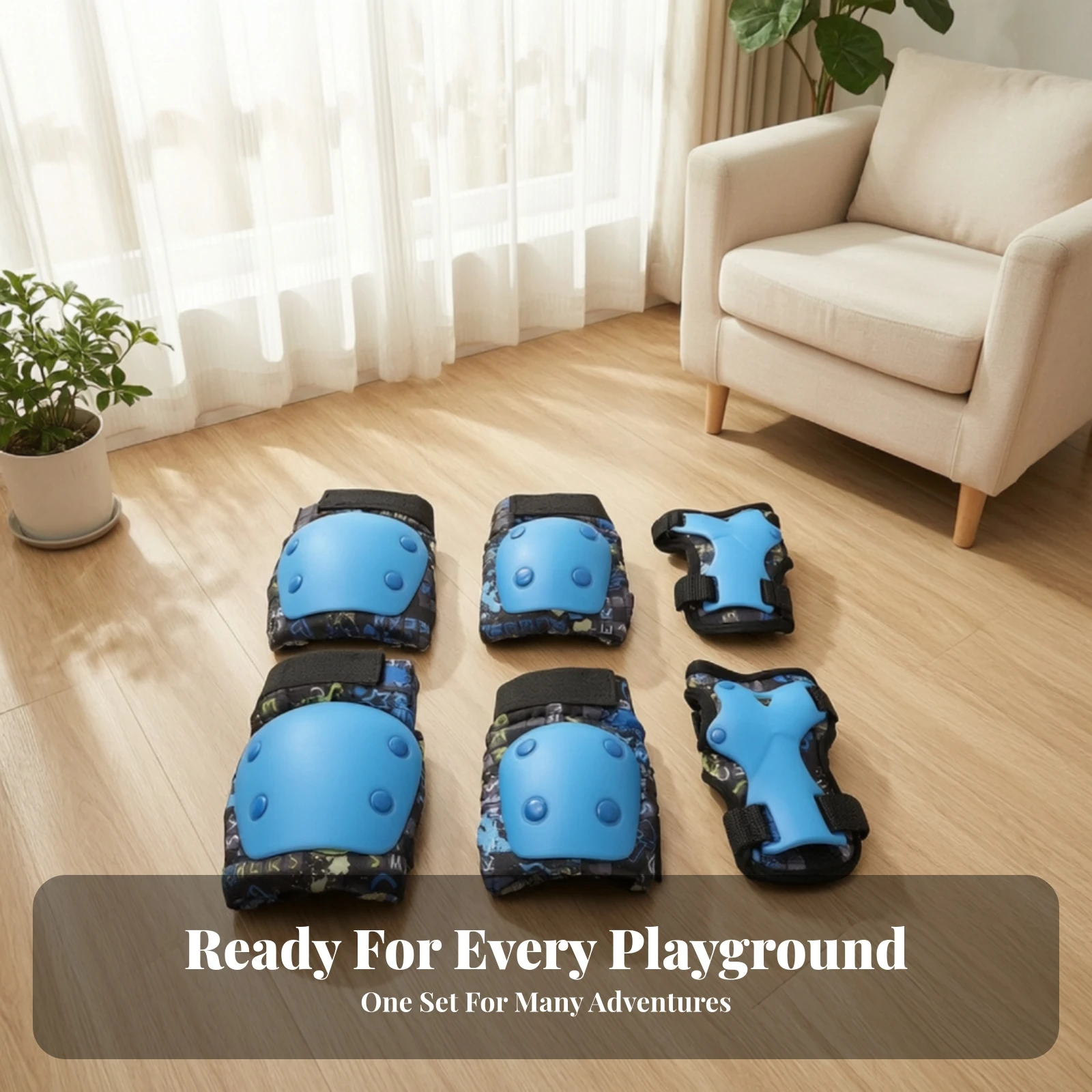 6 Pieces Safety Gear Set Hard- - Knee Guard Hard ulasan dan harga