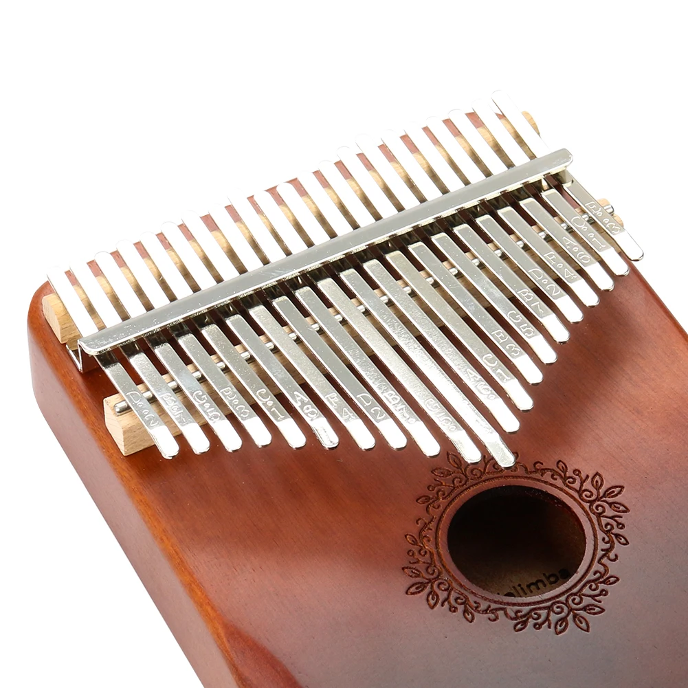 Kalimba Thumb Piano with Leaf Pattern Wooden Finger Piano Portable Musical Instrument African Gift for Kids Beginners 21 Keys