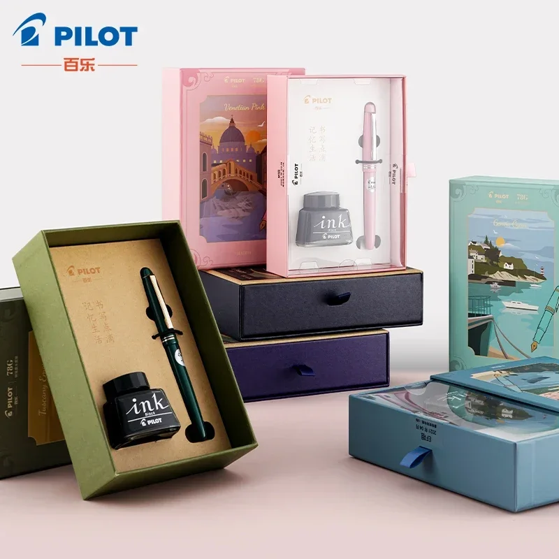 

PILOT Limited 78G/78G+ Fountain Pen Italian Style Series with Rotating Ink Absorber for Smooth Writing Tationery Gift Box