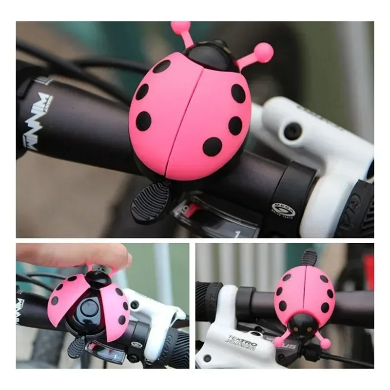 1PC Bicycle Small Bell Cartoon Beetle Ladybug Cycling Bells For Lovely Kids Girls Bike Ride Mini Bell