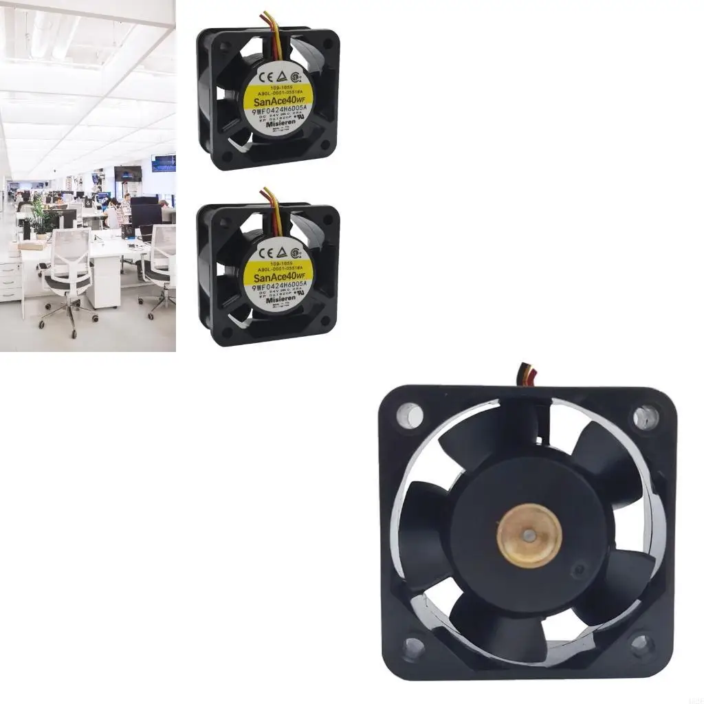 

462E для SanAce40WF DENKI 9WF0424H6D05A 4020 3-линейный охлаждающий вентилятор FANUC 24 В постоянного тока 0,08 А