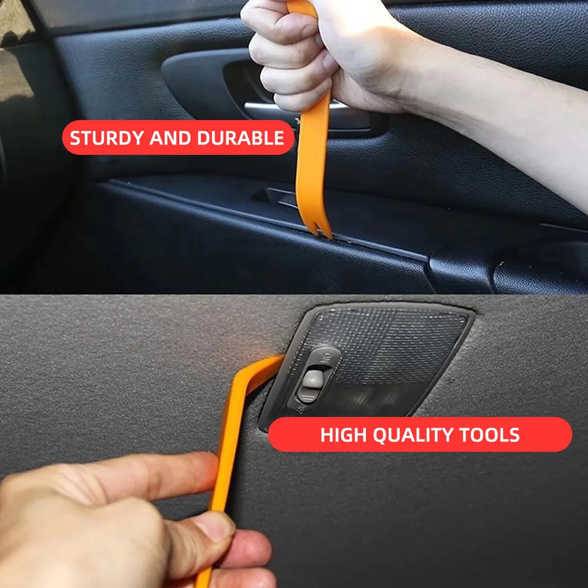 1/4/5PCS Car Trim Removal Tool ABS Interior Pry Bars with Clip Screwdriver for Door Panels Dashboards Consoles and Plastic Clips