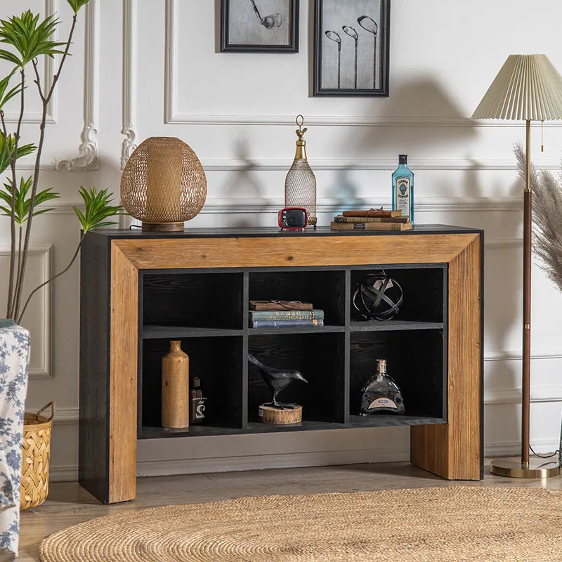 

Vintage bookshelf, living room display rack, home entrance storage rack