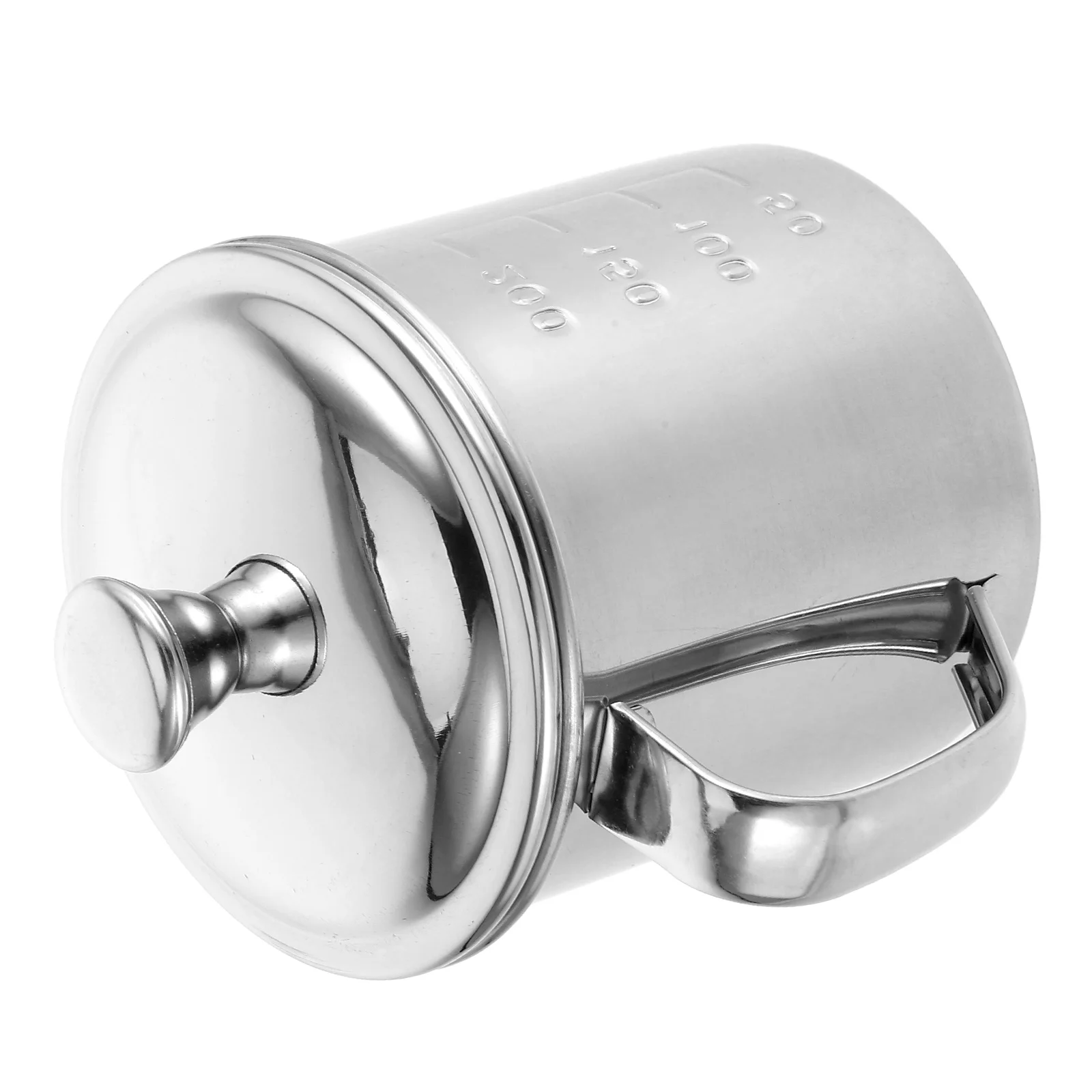 

Stainless Steel Tea Cup with Handle Lid for Kids Travel Coffee Water Measuring 304 Material Portable Compact Reusable Mug