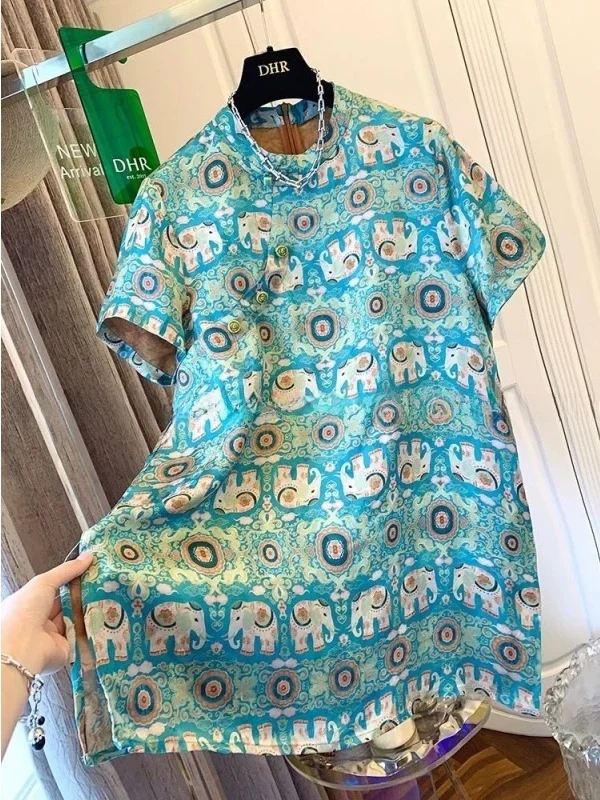 

Мужская модная приталенная футболка с уникальным китайским дизайном в стиле «слон», большие размеры, новинка, люкс, трендовая модель 2300 Pou Design Sensation