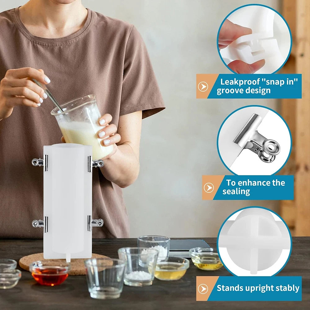 قالب صابون أسطواني كبير مع مشا - مراجعة Soap Making Accessories وسعره