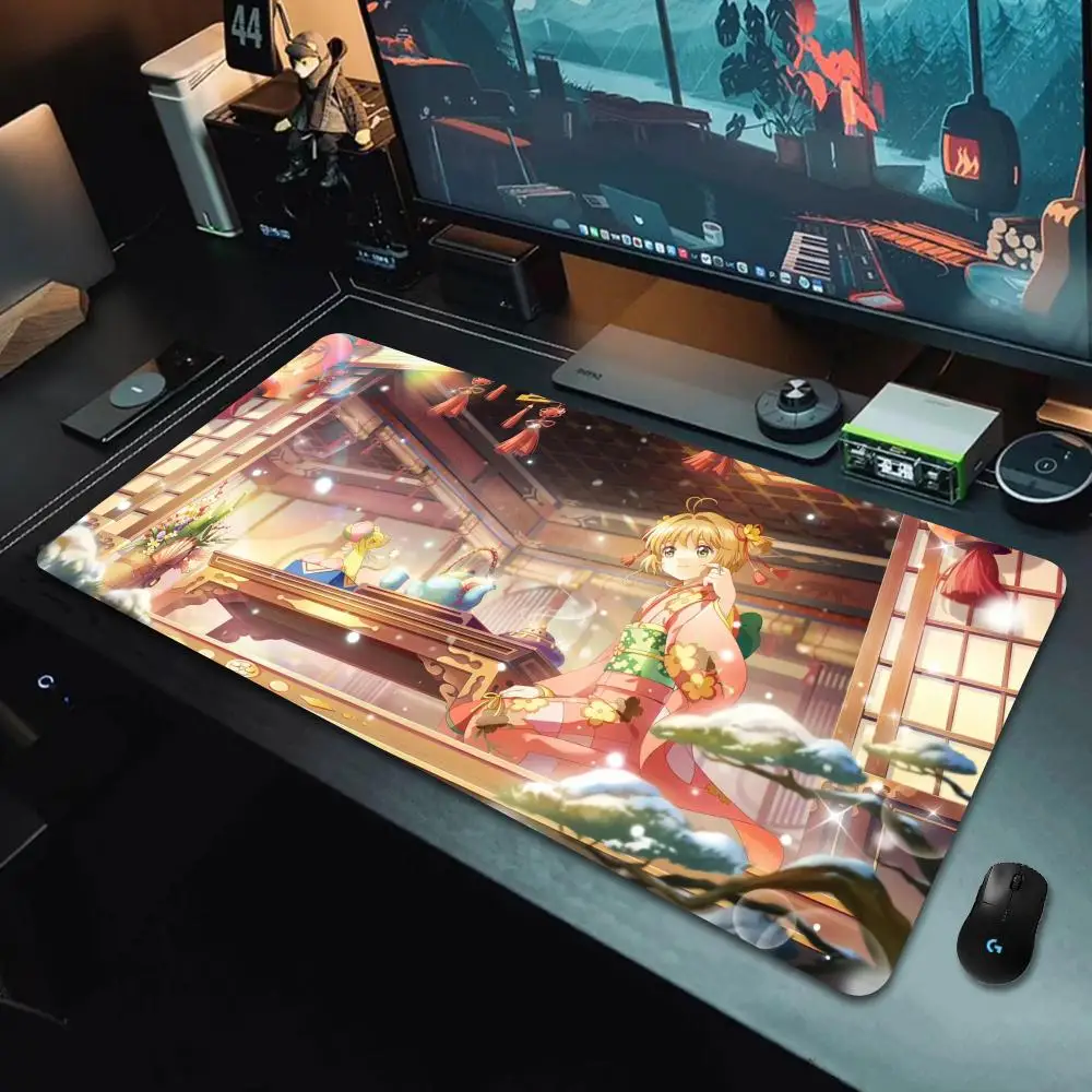 

Резиновый коврик для мыши Cardcaptor Sakura в стиле аниме, коврик для мыши в стиле аниме, коврик для игрового стола, аксессуар для клавиатуры, настольный коврик, игровой коврик для мыши.