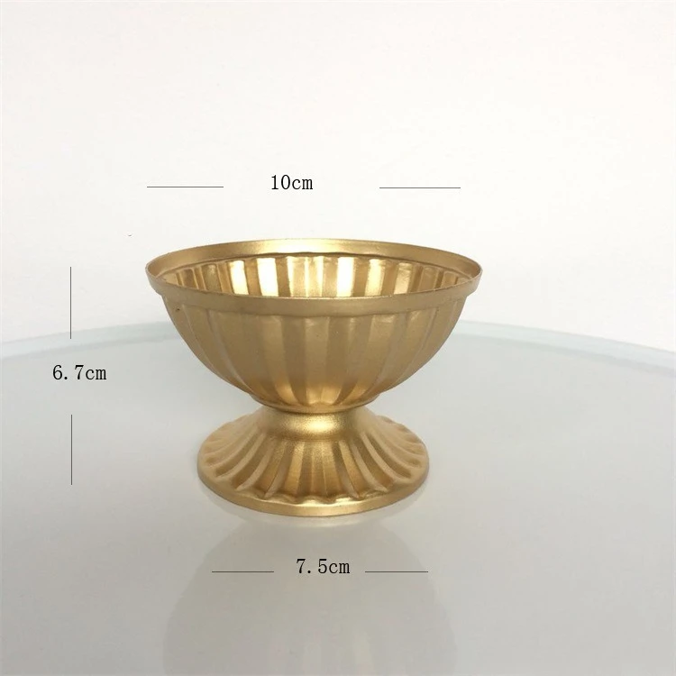 Factory Direct Compatible with Vase Premium Sense Ornament Wedding Party Decoration Metal Pot Dining Table